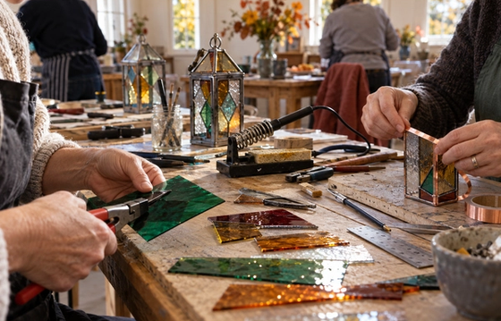Copper Foil Stained Glass Lantern Workshop