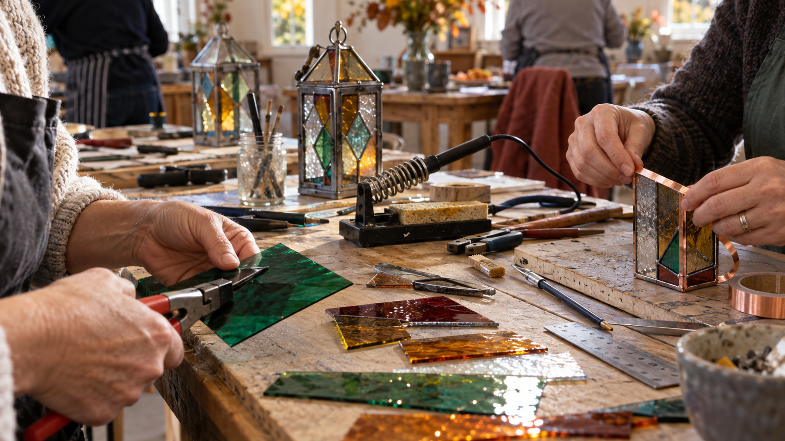 Copper Foil Stained Glass Lantern Workshop
