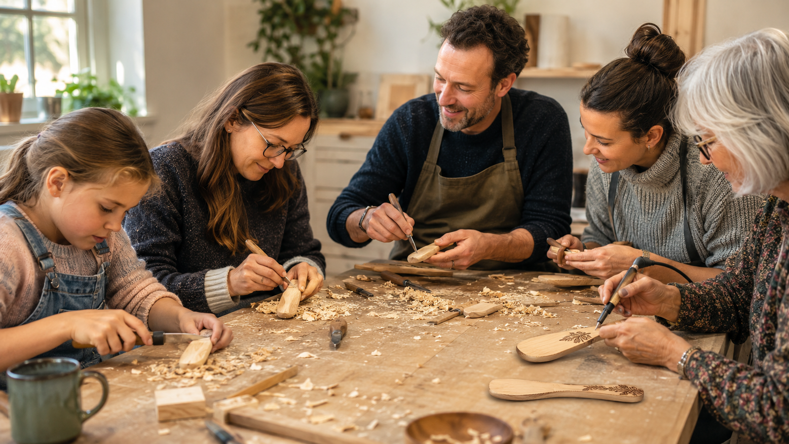 Butter Spreader Wood Carving - Family Session (8 years plus)