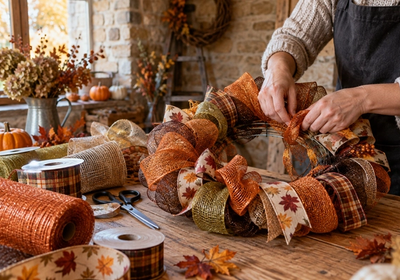 Deco Mesh & Ribbon Seasonal Wreath Workshop - Friday 23rd October 2026 (morning)
