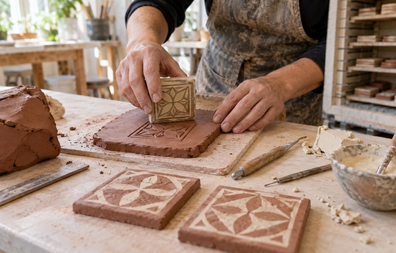 Medieval Inlaid Clay Tiles