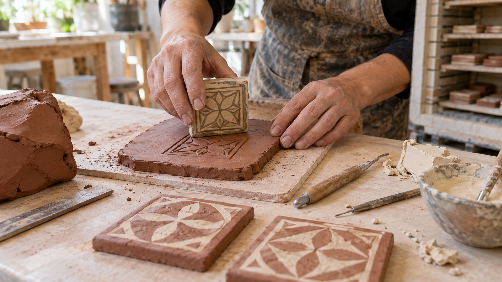 Medieval Inlaid Clay Tiles