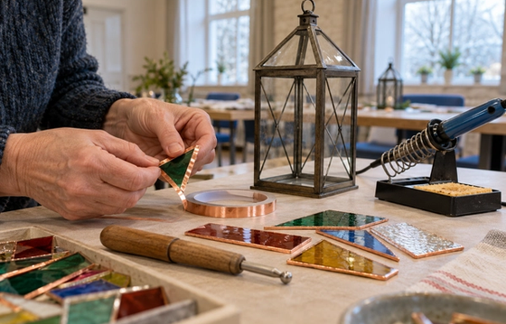 Copper Foil Stained Glass Lantern Workshop