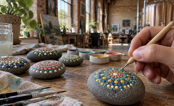 Mandala Stone Painting