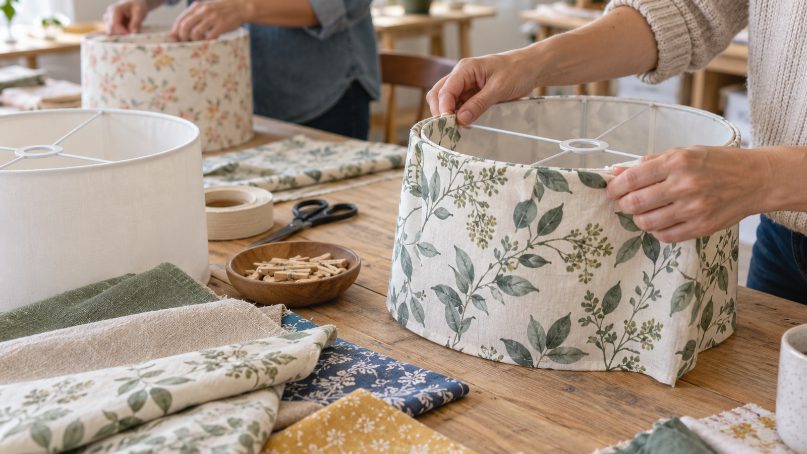 No-sew drum lampshade workshop: 20cm or 30cm