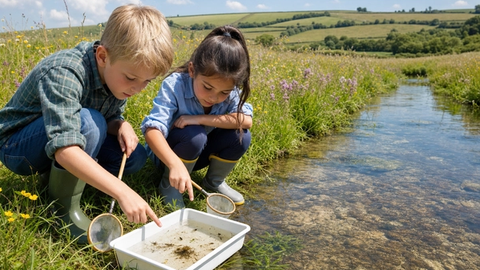 Family Fun Friday - Stream dipping & mini raft racing
