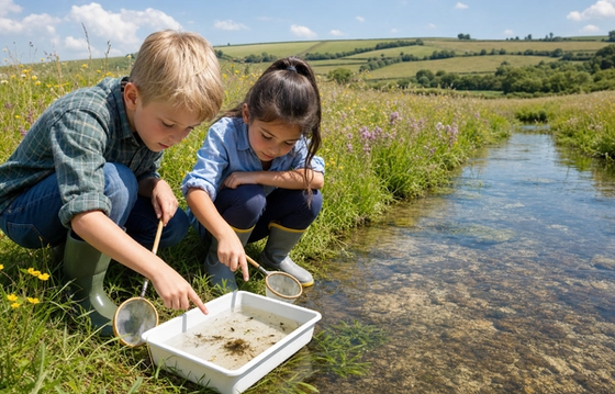 Family Fun Friday - Stream dipping & mini raft racing