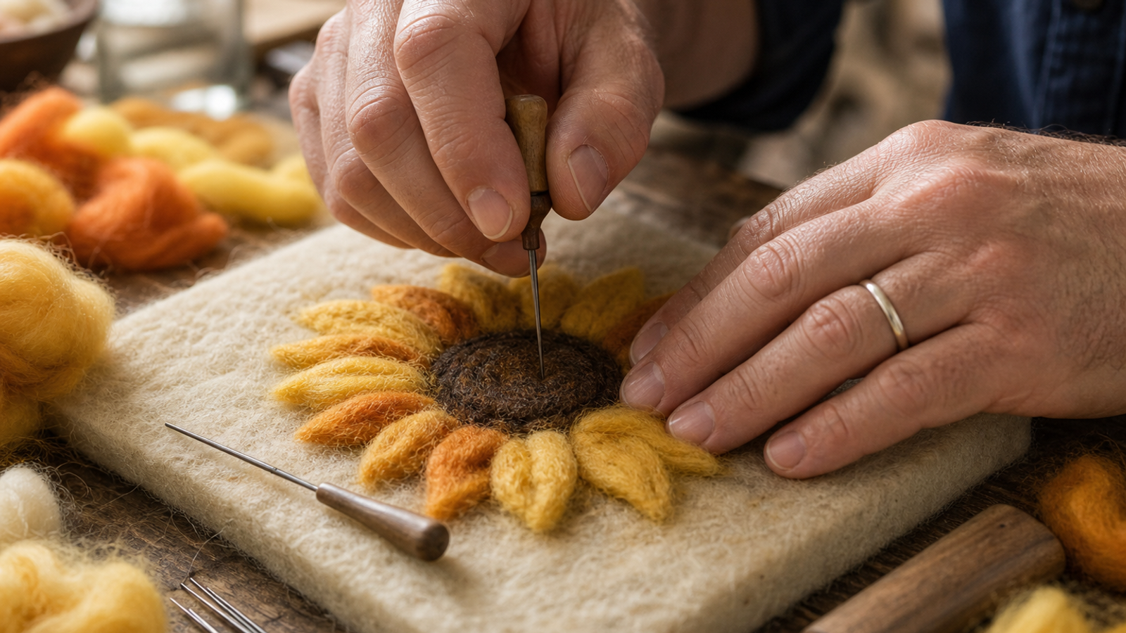 Felt Sunflowers Workshop