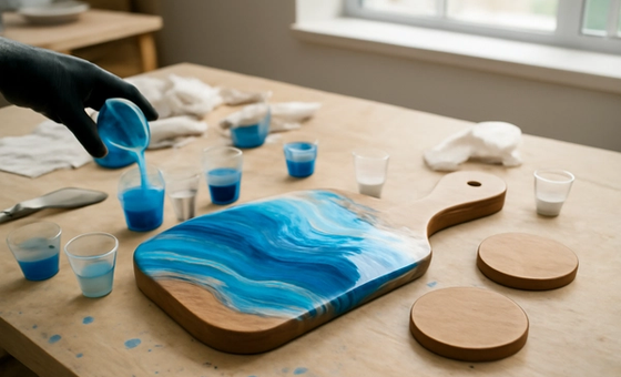 Resin Charcuterie Board & Coasters Workshop