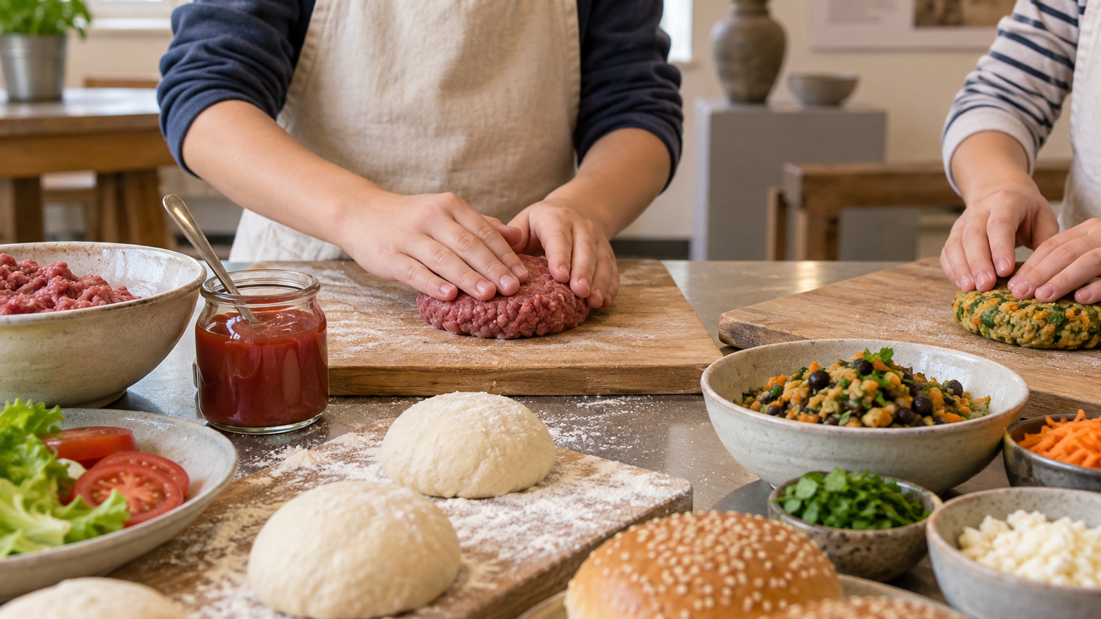 Historical Cookery School: The Real American Burger (Age 6 to 11ish)