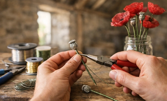 Wire Poppy Stems & Seedheads Workshop NEW!
