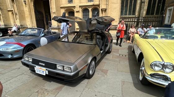 A Sunny Morning Among DeLoreans, Triumphs and Boris the Morris