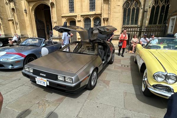 A Sunny Morning Among DeLoreans, Triumphs and Boris the Morris