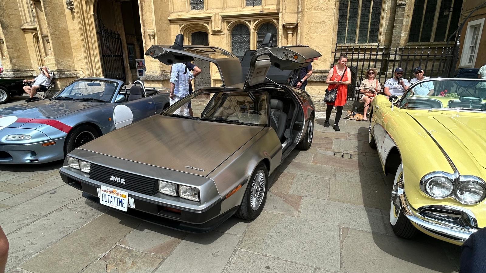 A Sunny Morning Among DeLoreans, Triumphs and Boris the Morris
