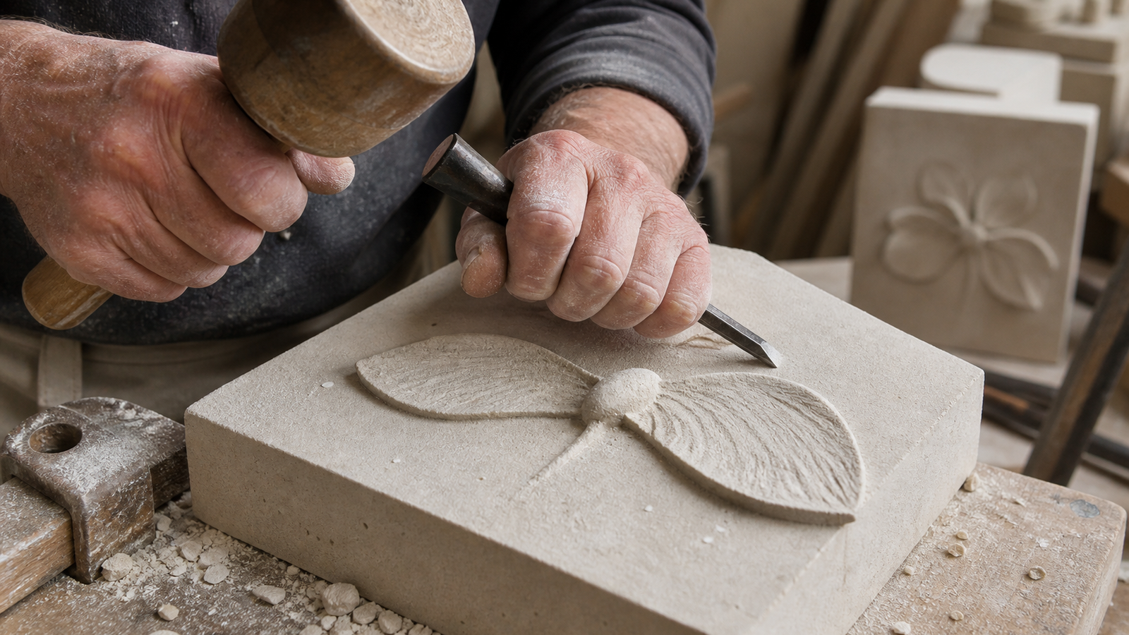 Stone Carving Taster - Carve a Sycamore Seed in Portland Stone