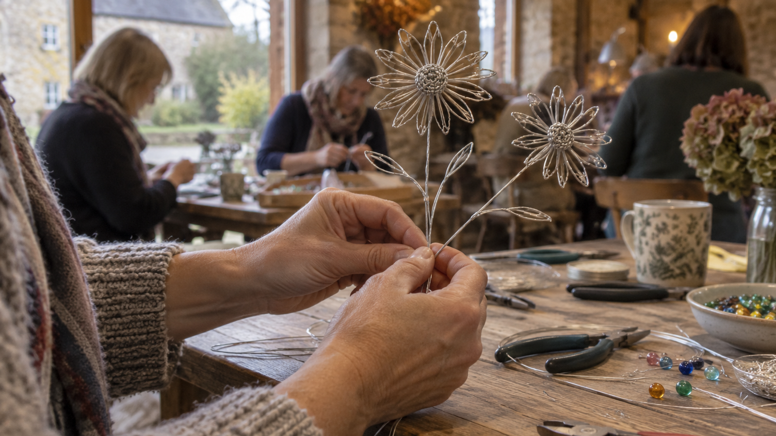 Large Daisy Stems Wire Workshop