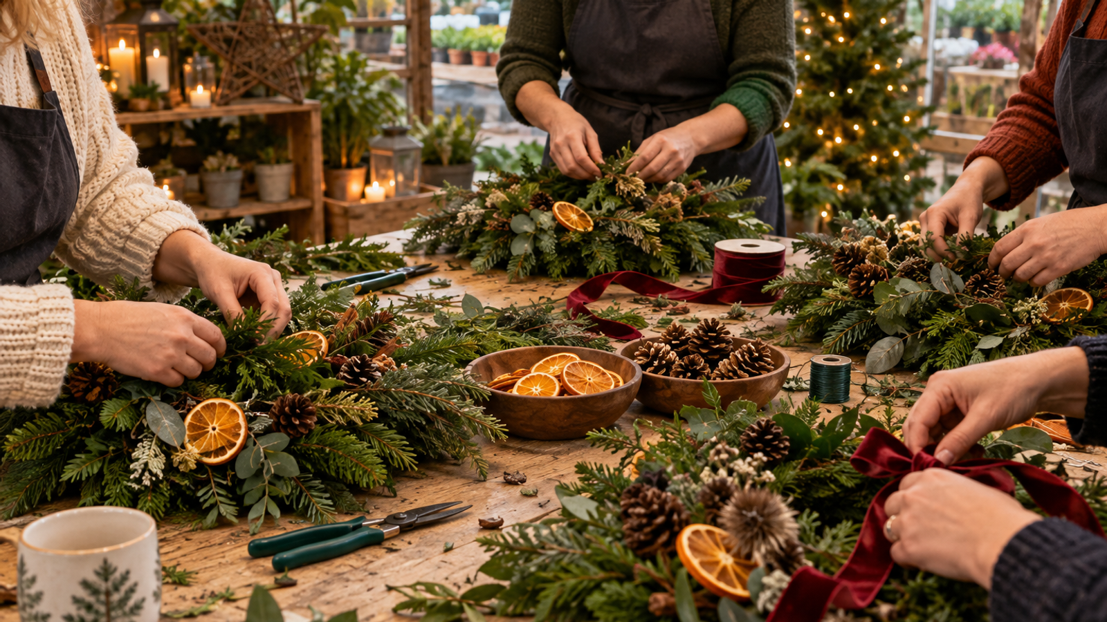 Wreath Making Workshop at Fosseway