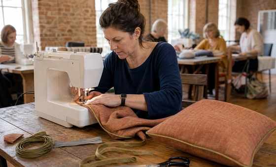 Sewing a Piped Scatter Cushion