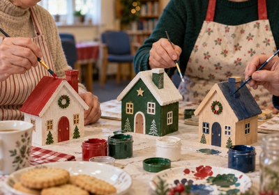 Paint Christmas Cottage Decorations: Broadway