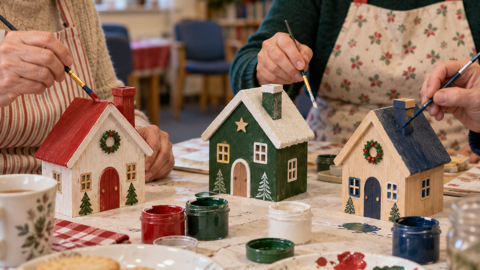 Paint Christmas Cottage Decorations: Broadway