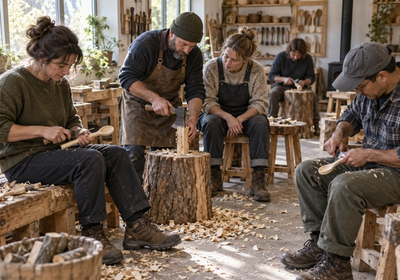 Traditional Wooden Spoon Carving