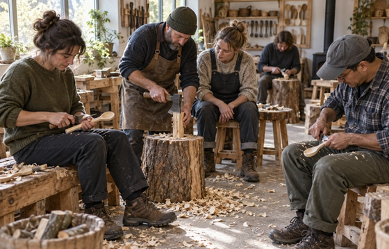 Traditional Wooden Spoon Carving