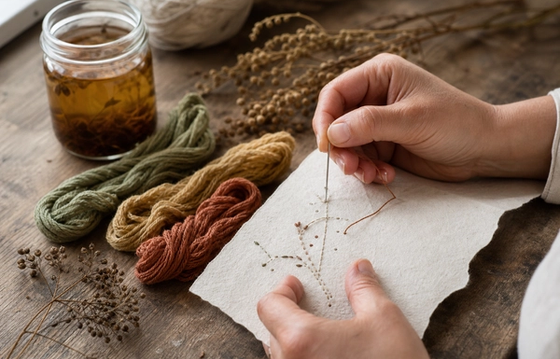 Drawing with Stitch: Natural Dye and Hand Embroidery | a 2-day workshop