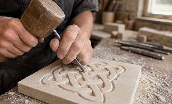 Beginners Stone Carving: A Celtic Knot in Portland Stone | a 3-day workshop