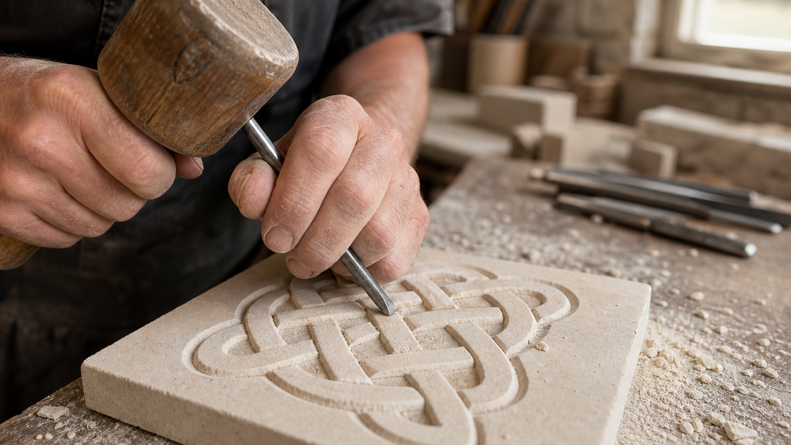 Beginners Stone Carving: A Celtic Knot in Portland Stone | a 3-day workshop