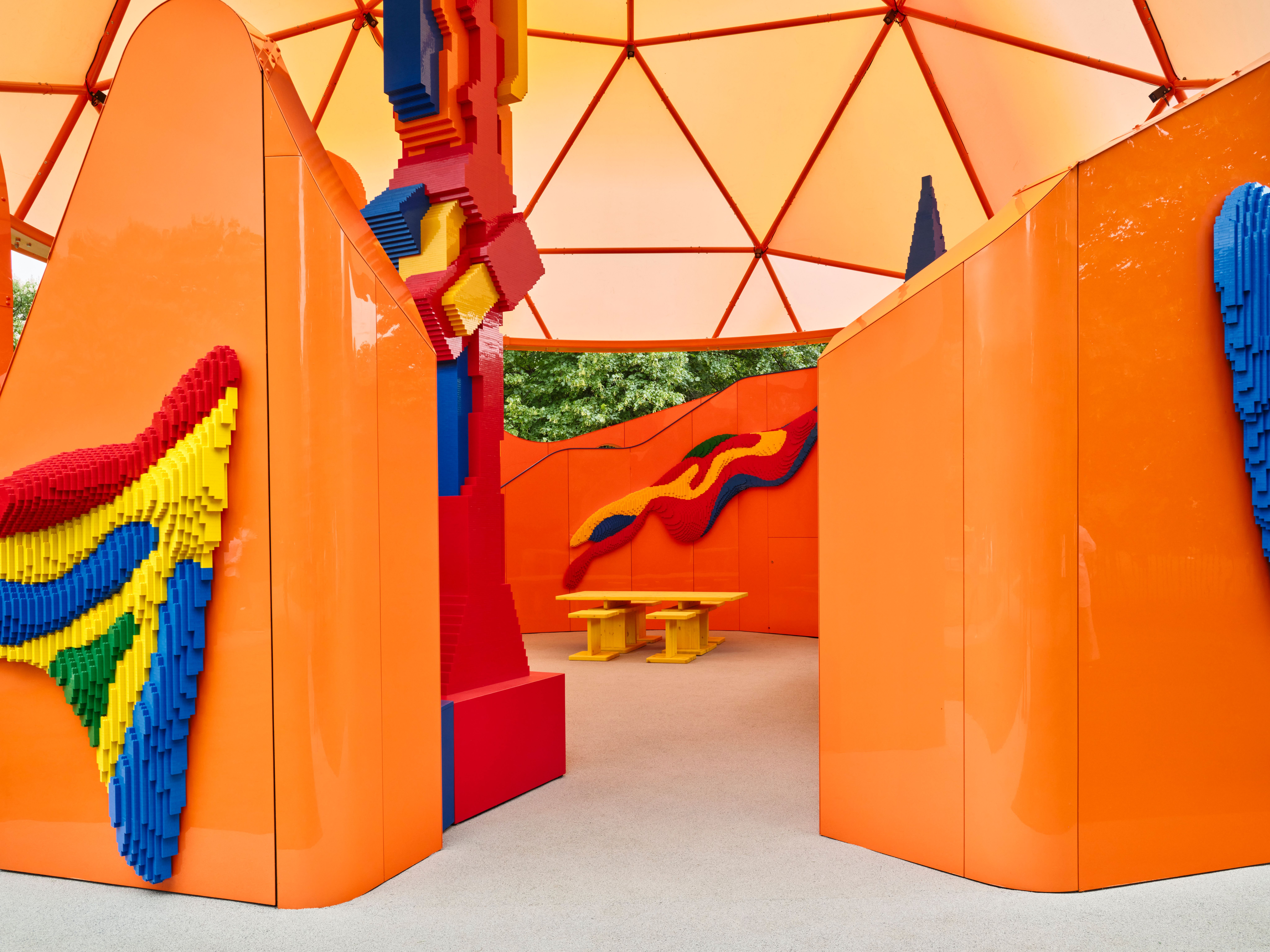 Lego® and Serpentine Play Pavilion designed by Sir Peter Cook