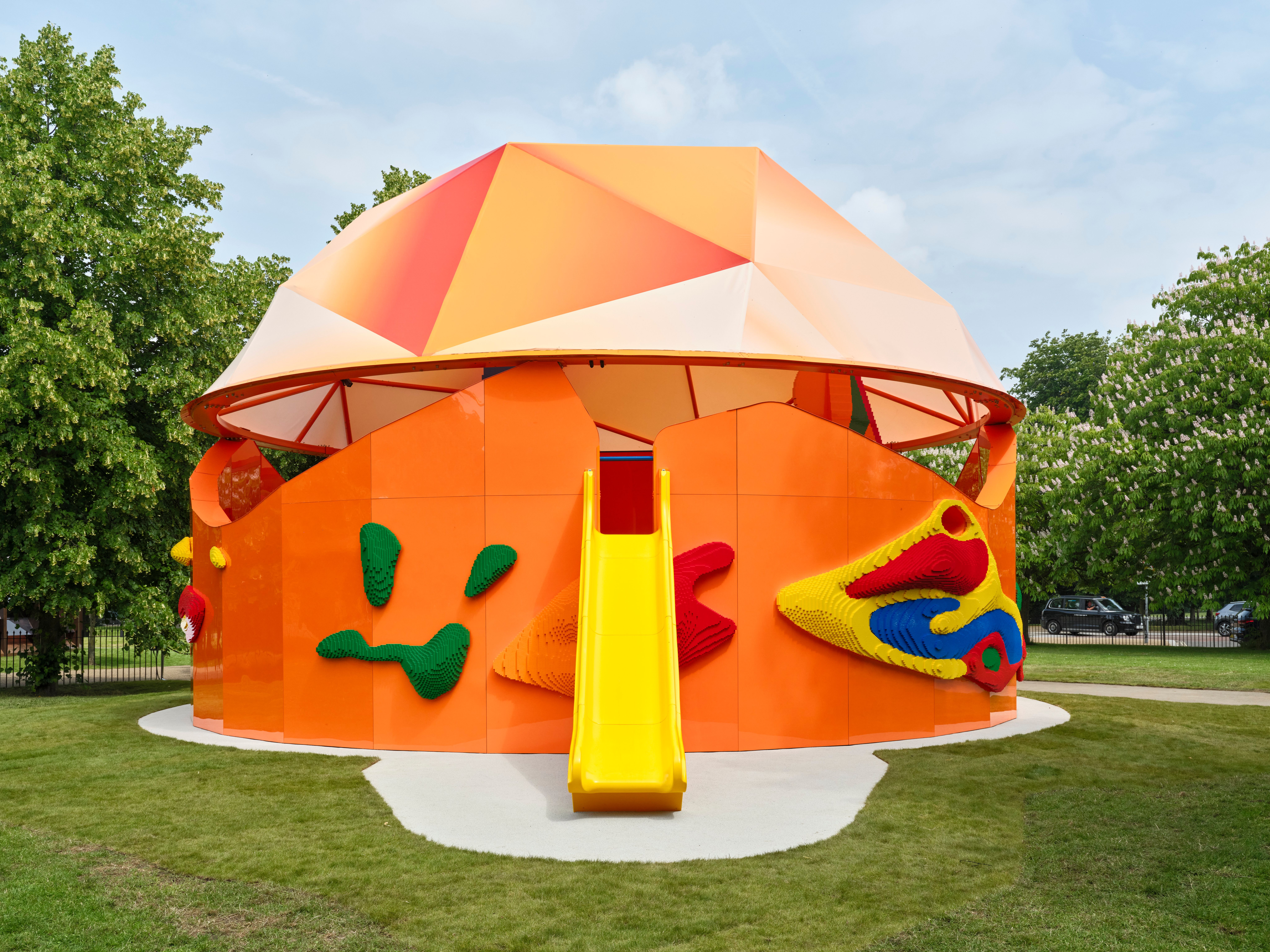 Lego® and Serpentine Play Pavilion designed by Sir Peter Cook