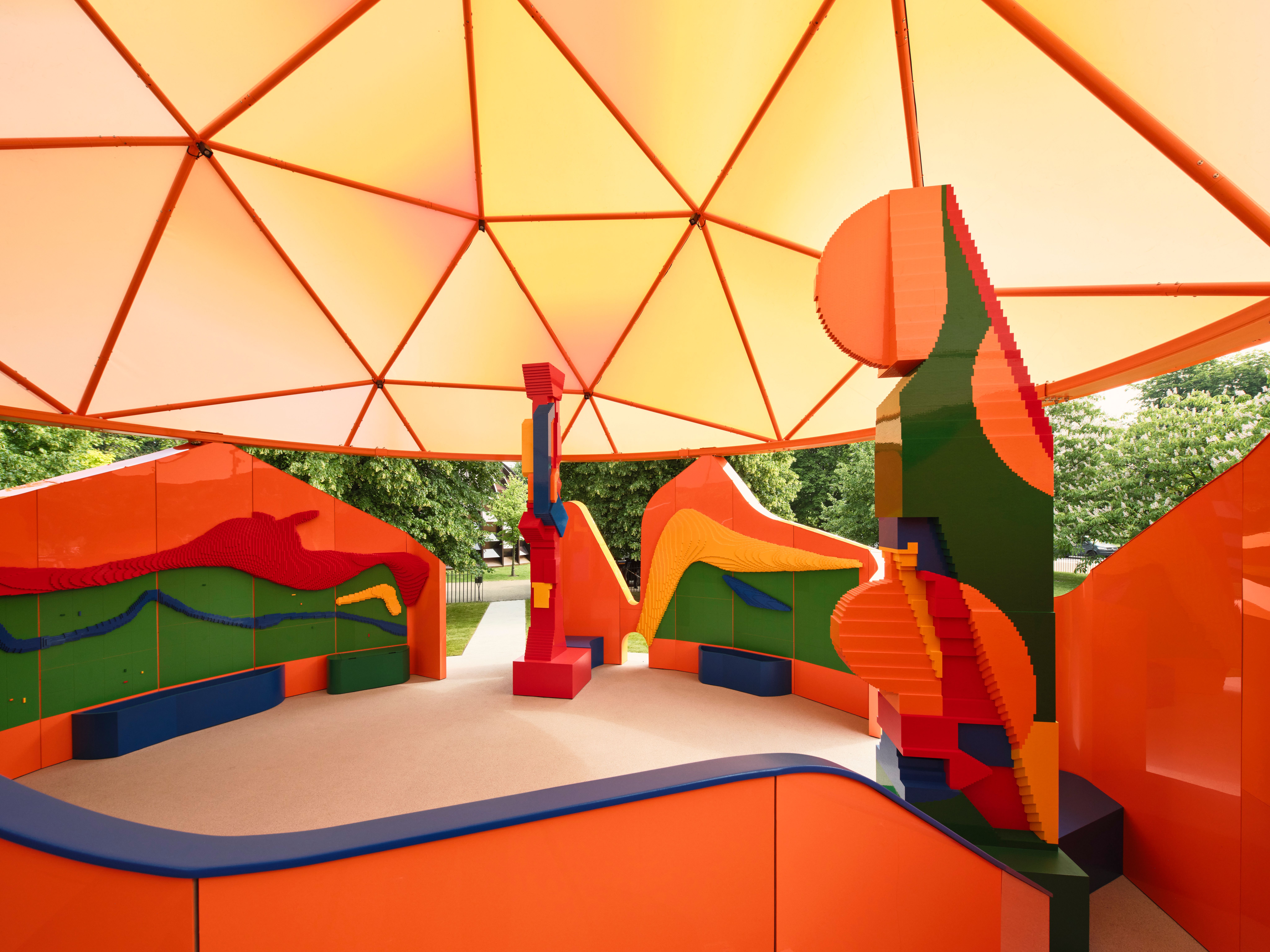 Lego® and Serpentine Play Pavilion designed by Sir Peter Cook
