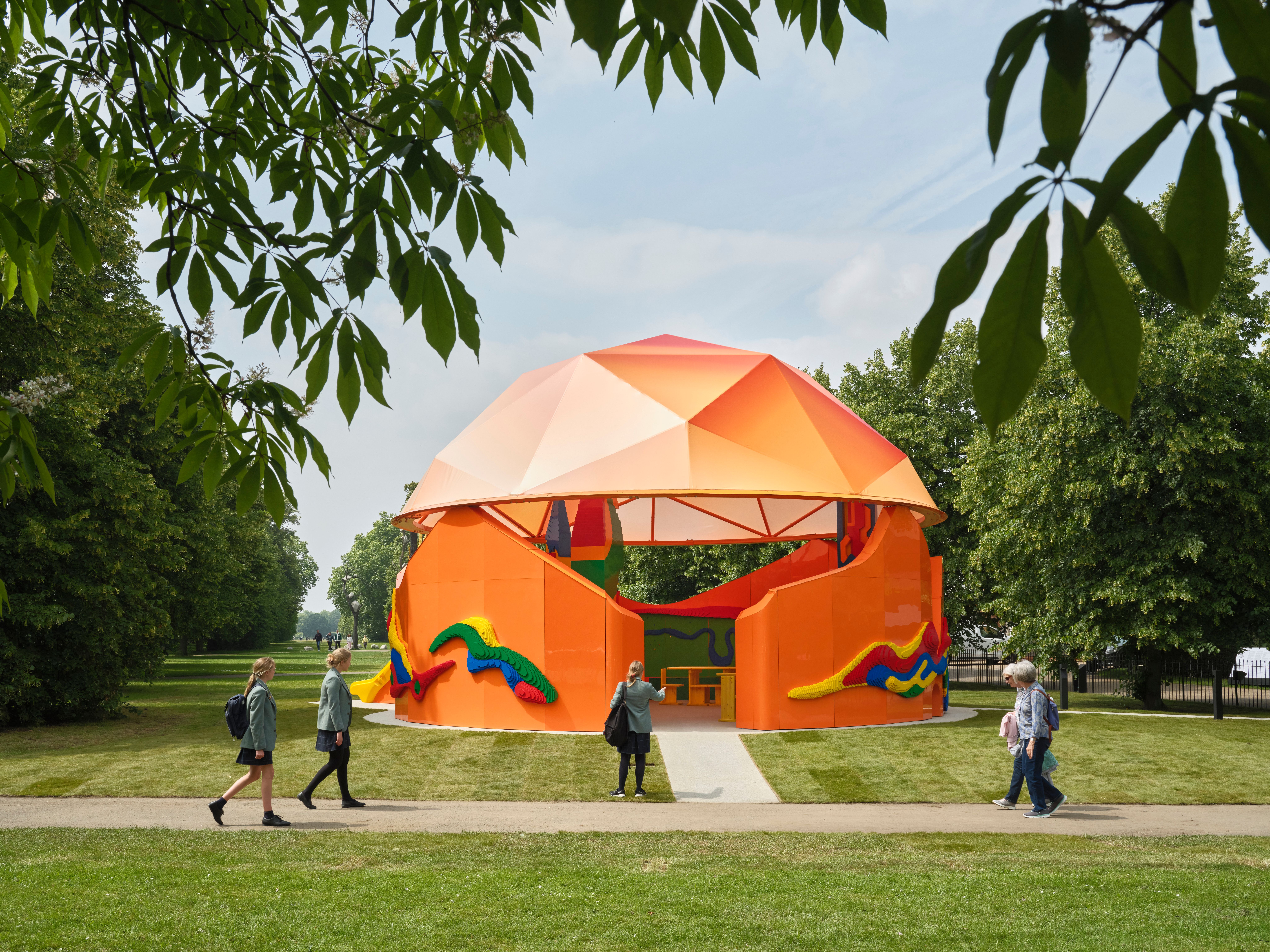 Lego® and Serpentine Play Pavilion designed by Sir Peter Cook
