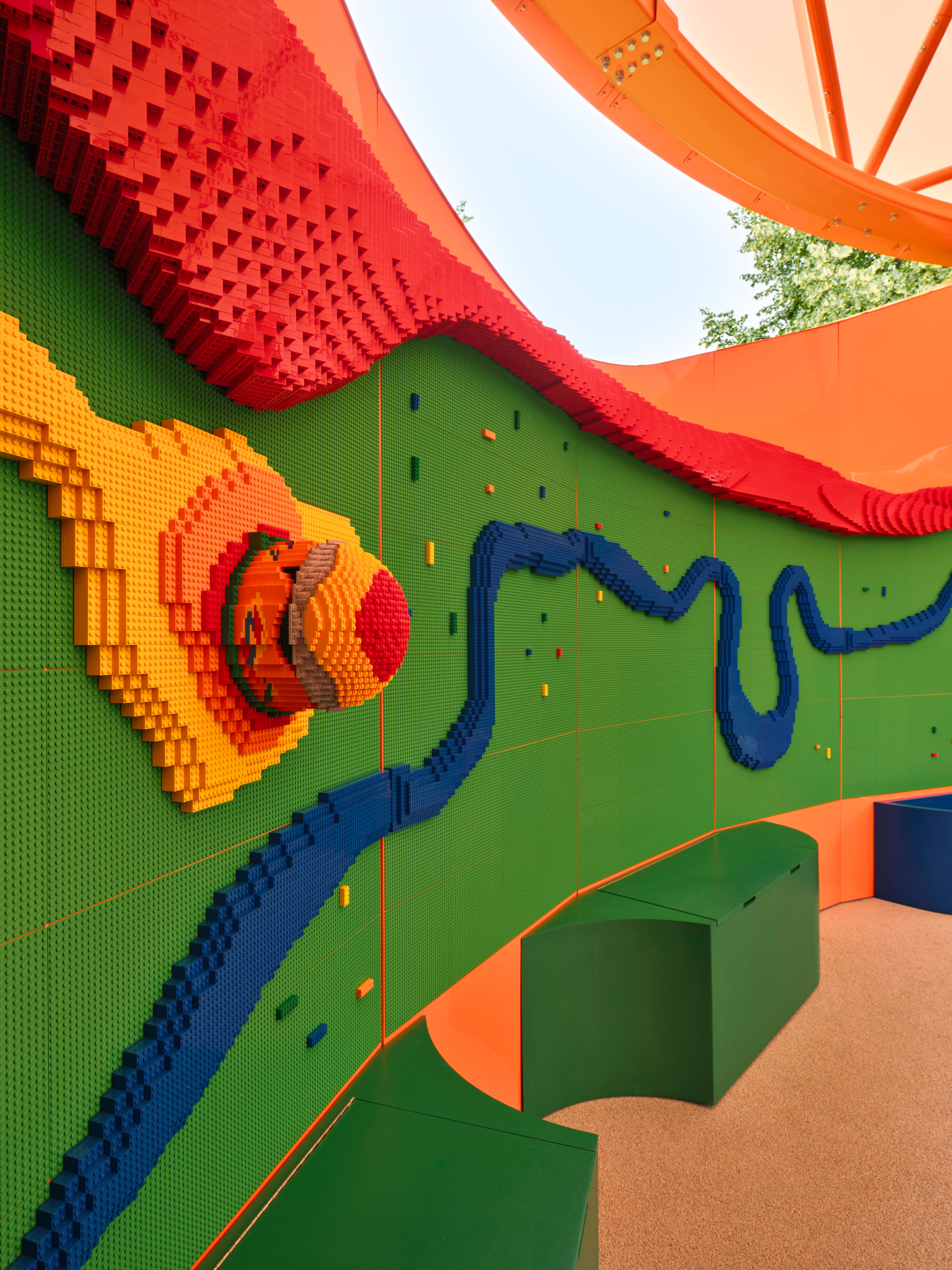 Lego® and Serpentine Play Pavilion designed by Sir Peter Cook