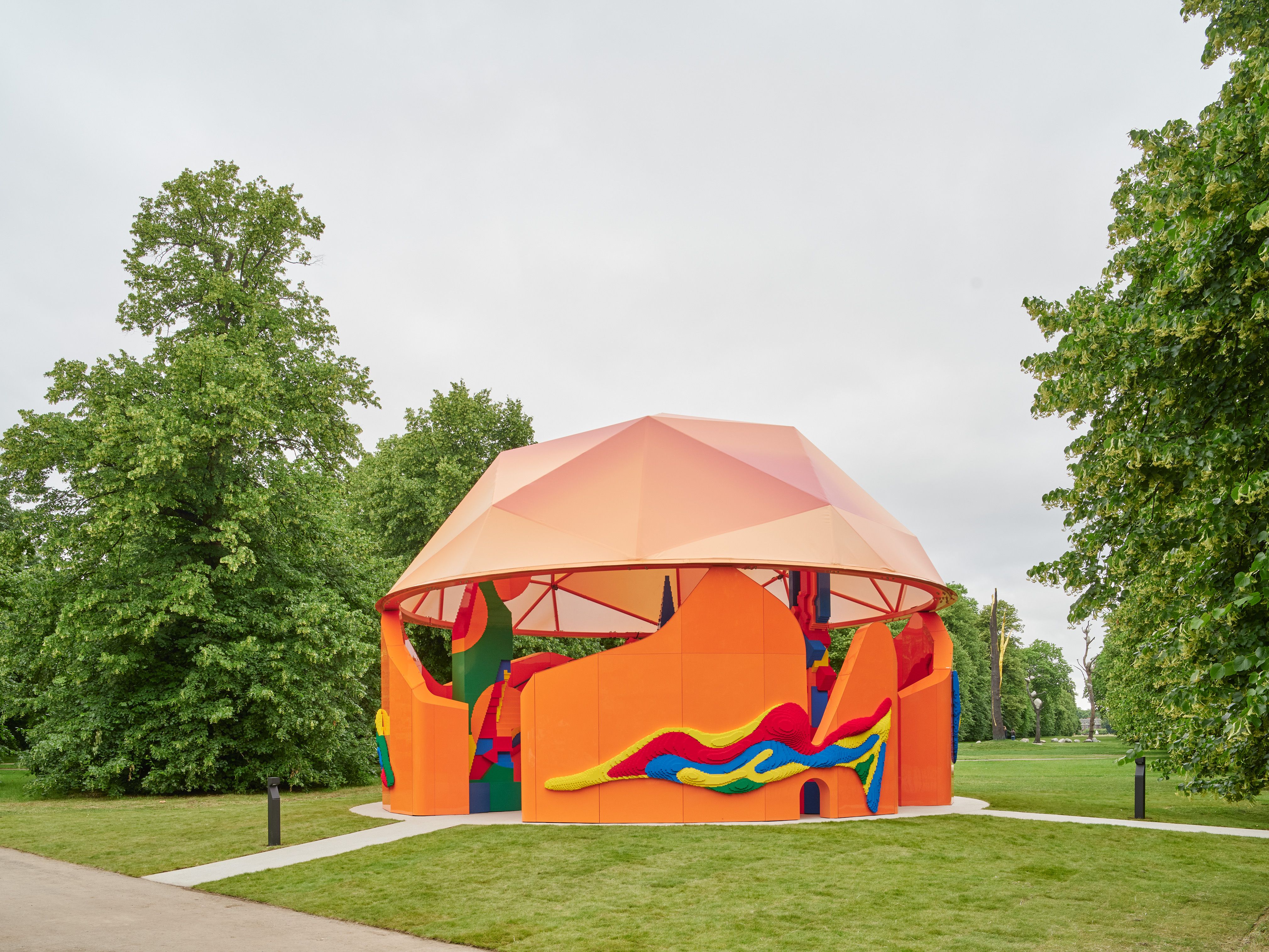 Lego® and Serpentine Play Pavilion designed by Sir Peter Cook
