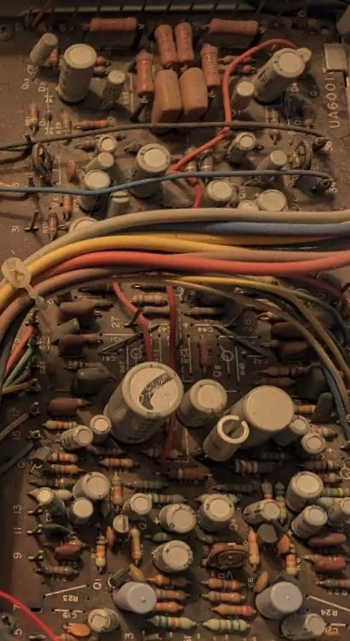 Internal Kenwood board with original wiring in place