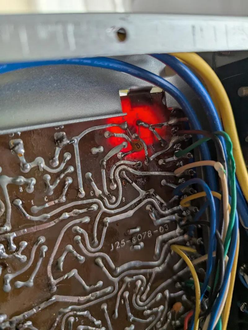 shining light through the circuit board