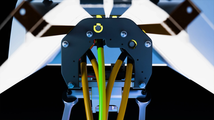 3D-Animation eines technischen Bauteils im Schnitt
