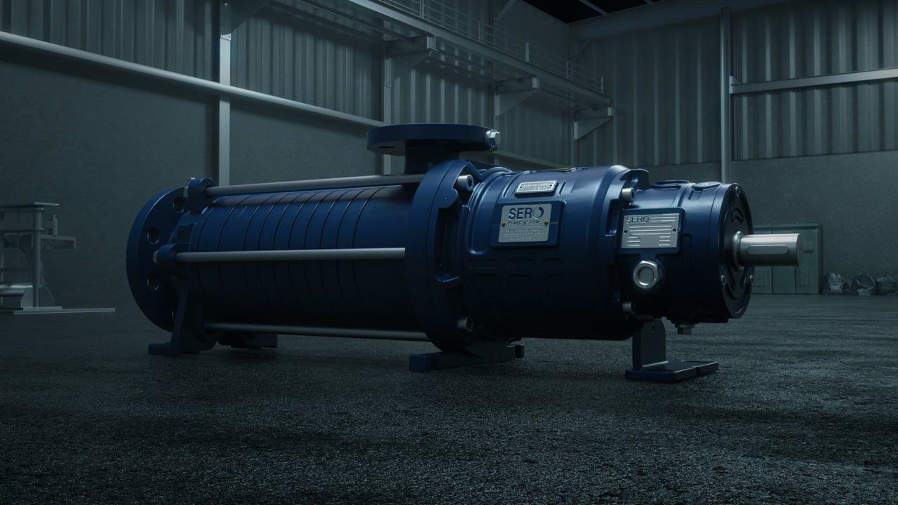 Fotorealistische 3D-Visualisierung einer SERO-Seitenkanalpumpe