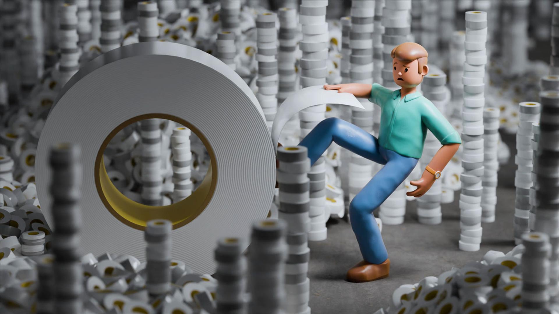 3M | 3D Charakter-Animation | Sticky Situation