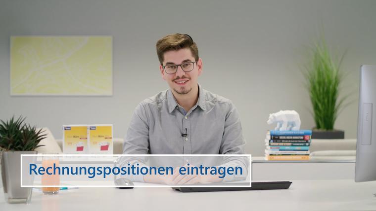 MeinBüro Servicevideo Rechnungspositionen eintragen