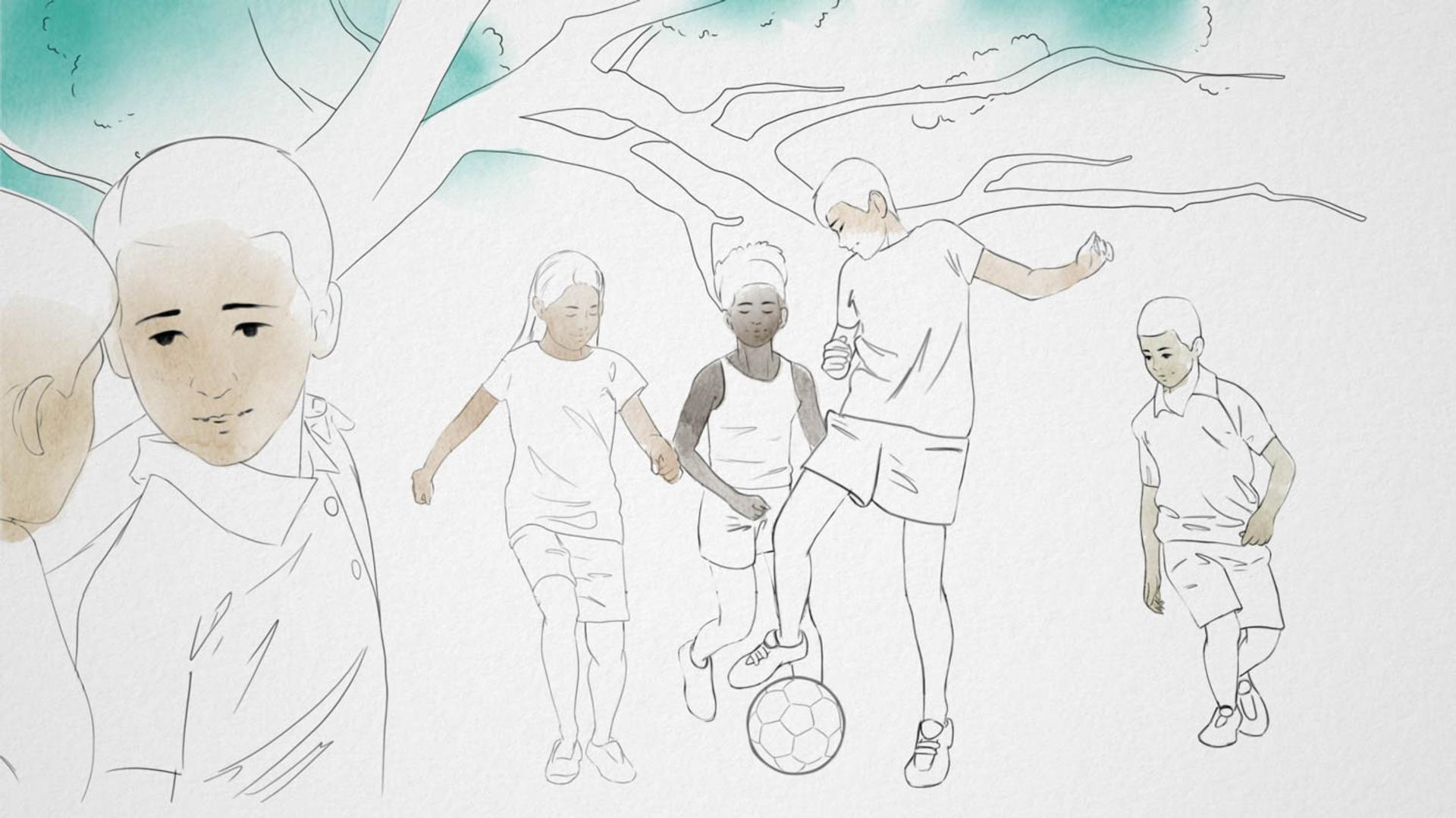 Scribble Erklärvideo Szene mit reduzierter Zeichnung ohne grafische Ablenkungen