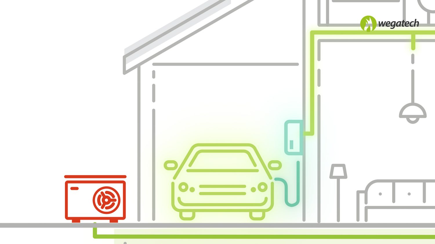 Illustration eines Elektroautos in einem Erklärvideo.