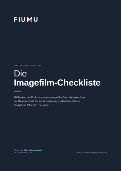 Vorschau: Imagefilm-Checkliste als PDF
