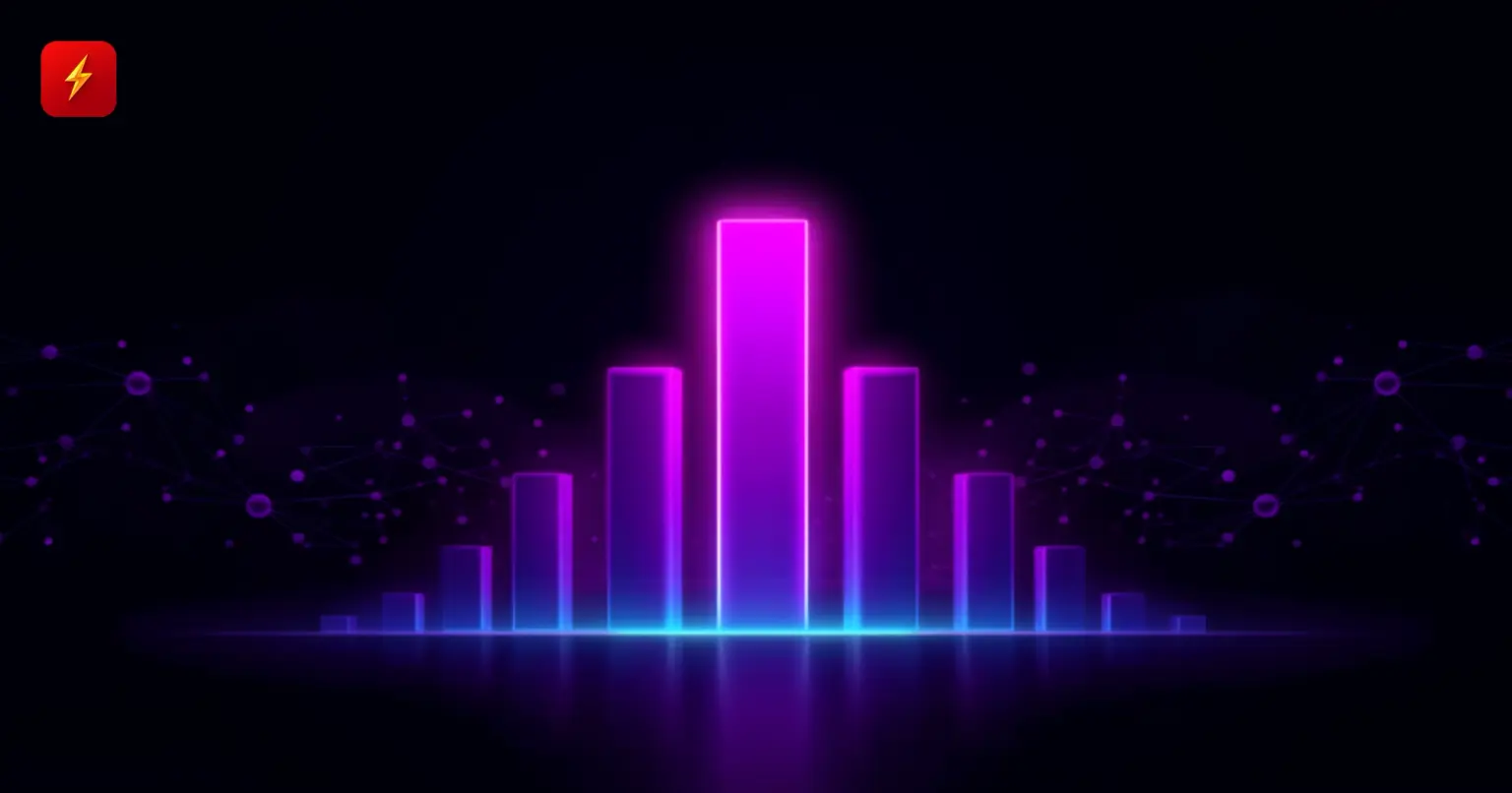 Glowing neon bar-chart columns of varying height against a neural-network backdrop — cover for the Qwen3.8 Max vs Kimi K3 vs Claude Opus 4.8 benchmark news