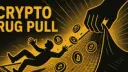 Icon of a rug being pulled from under coins — cover image for the rug pull warning signs guide