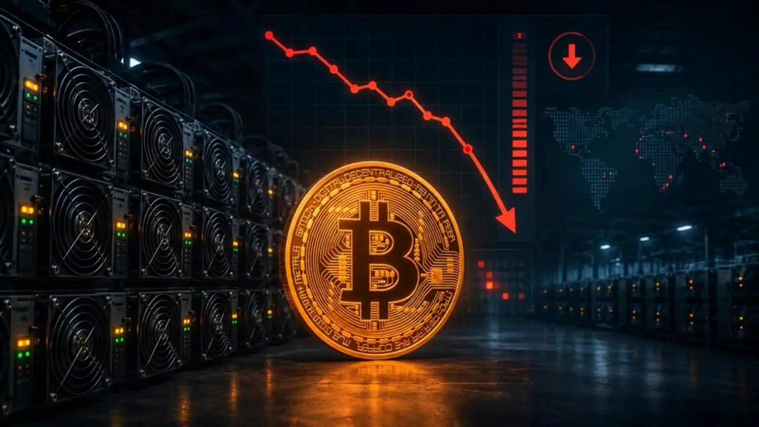 News cover: Bitcoin Mining Difficulty Drops 10% as Miners Operate at a Loss