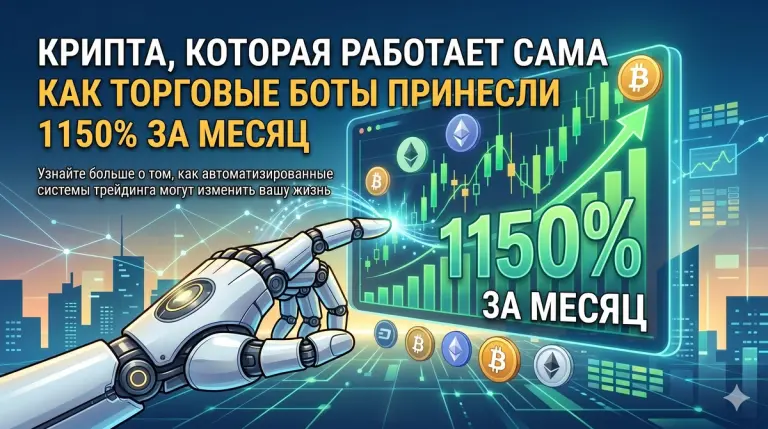 Обложка статьи: Крипта, которая работает сама: как торговые боты принесли мне $1 150 за месяц