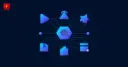 Abstract illustration of a central hub radiating to module icons — cover for ChangeNOW's crypto super app news