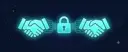 Icon of two handshakes around a lock — cover image for the P2P trading safety guide